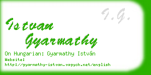 istvan gyarmathy business card