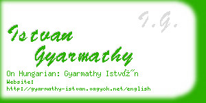 istvan gyarmathy business card